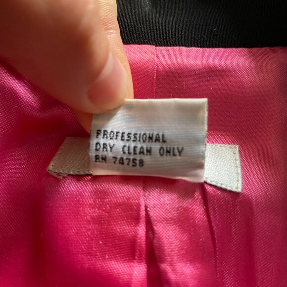 Vintage Cache Black Suit Jacket With Braided Faux Leather Piping – Size 0 - Picture 12 of 15